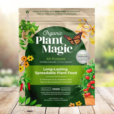 Organic Plant Magic All Purpose Fertilizer Granules packaging