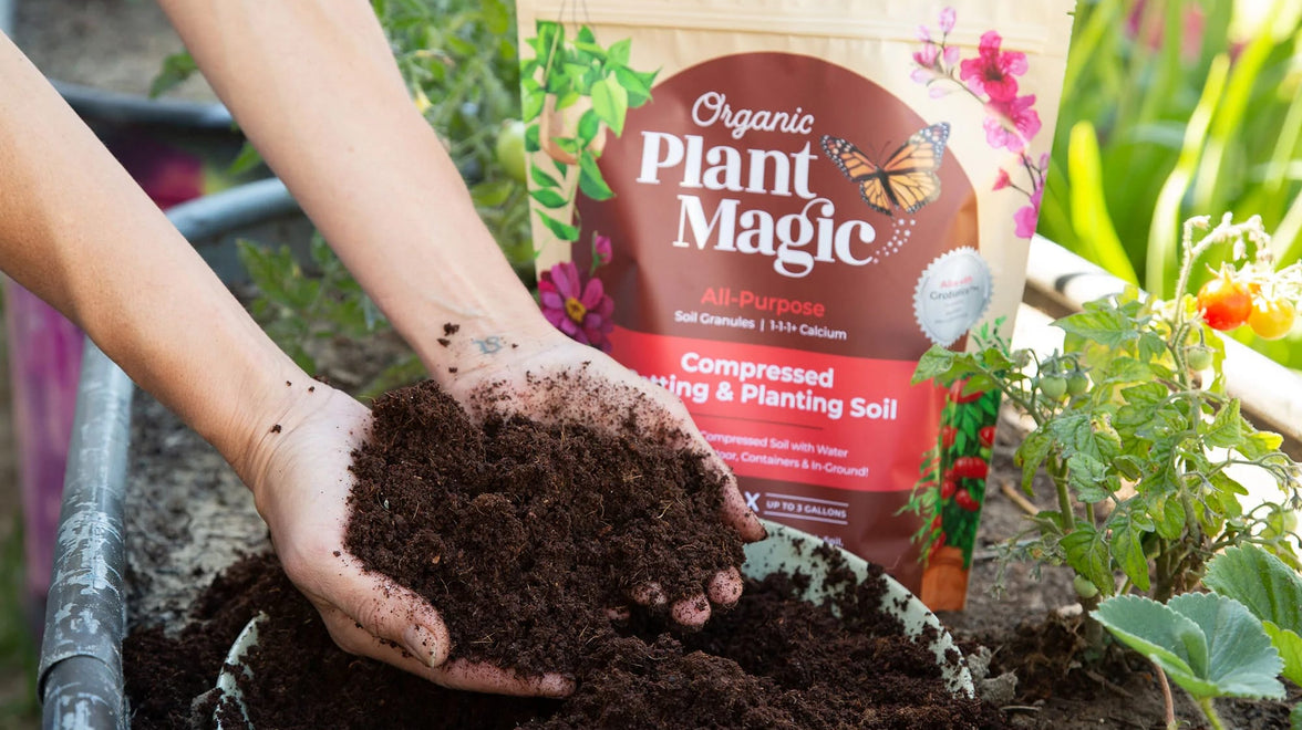garden time potting mix Compressed Potting & Planting Soil – Organic Plant Magic