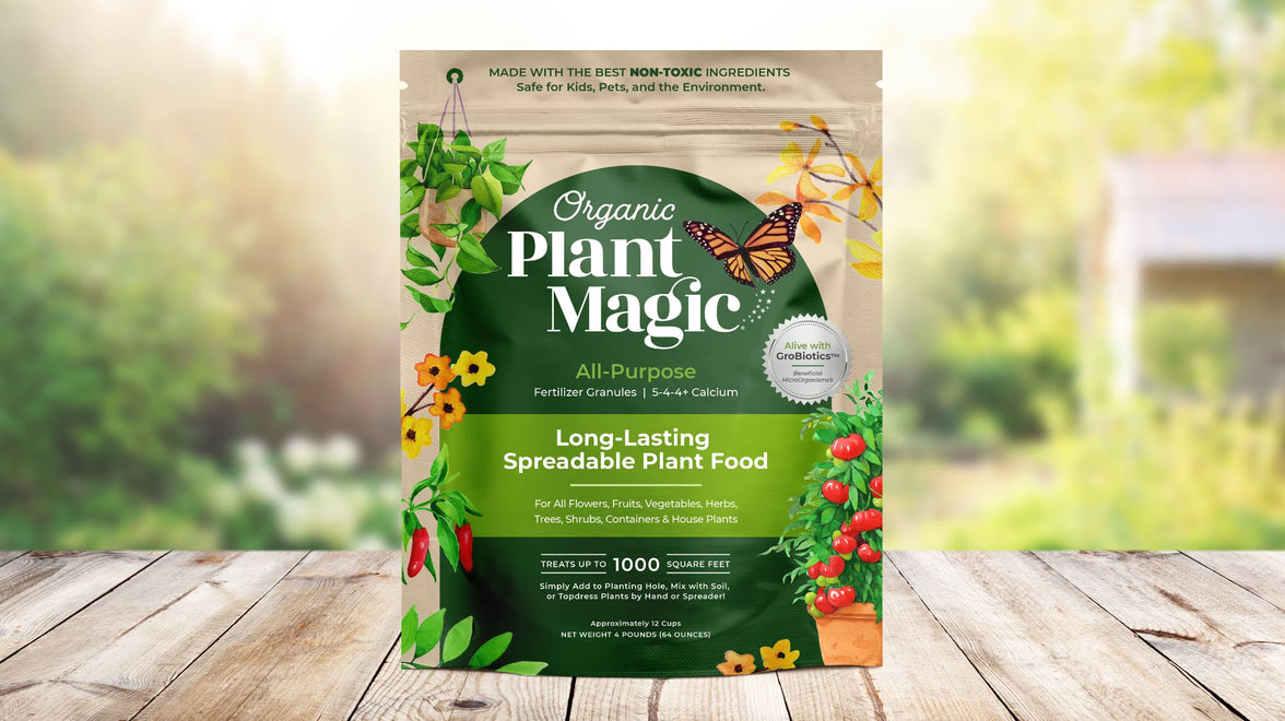 Organic Plant Magic All Purpose Fertilizer Granules packaging